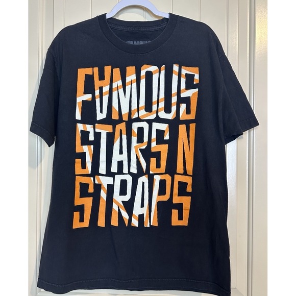 Famous Stars & Straps Other - Famous‎ Stars And Straps short sleeve t-shirt sz L cotton Y2K black orange